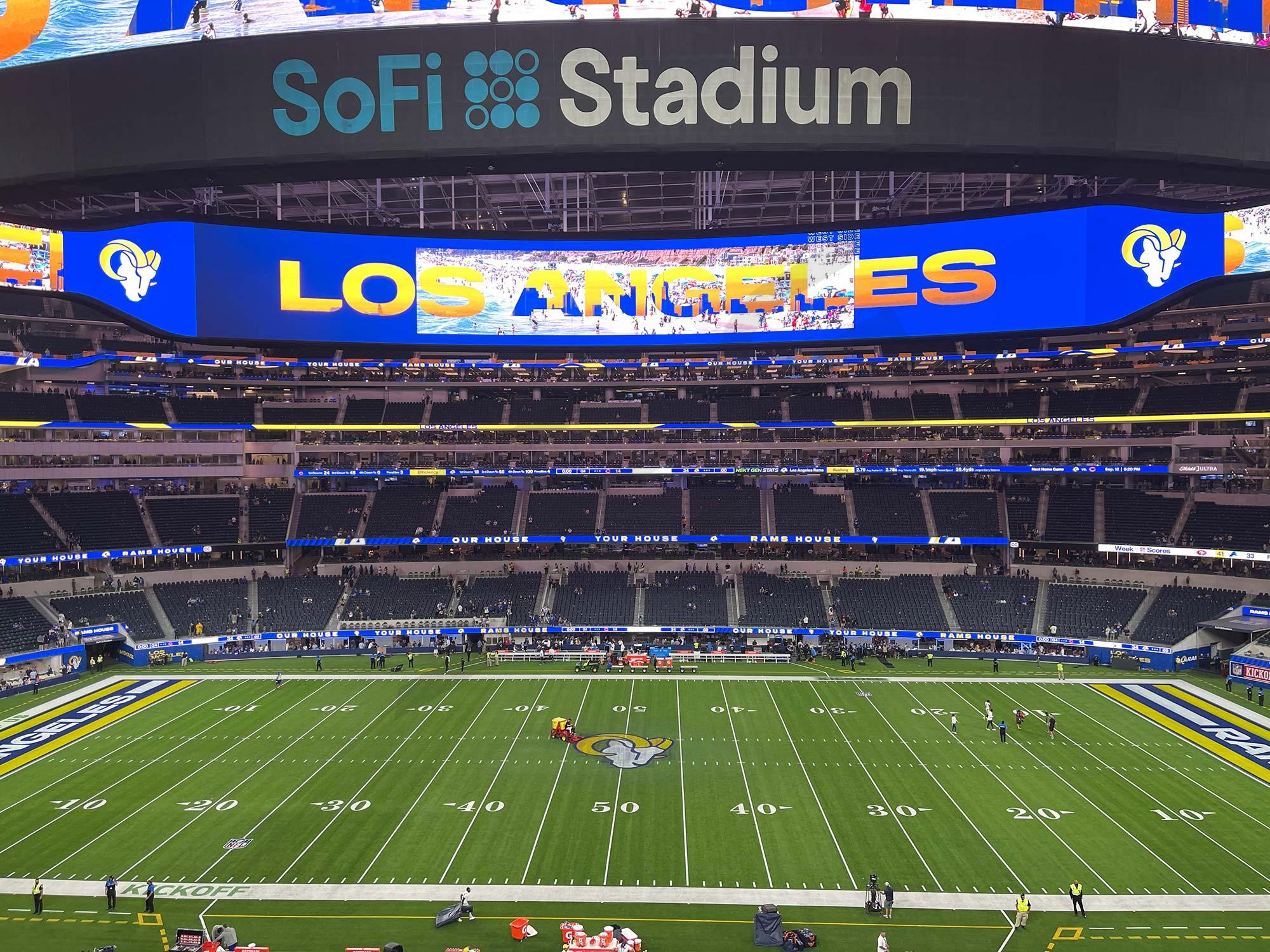 Mid-field view from this suite